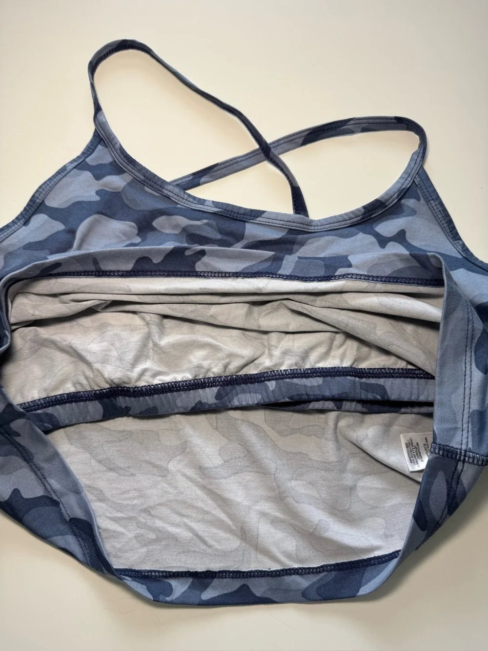 Vineyard Vines Performance ~Soft Sports Bra ~Camo/Blue Gray loungewear ~ Size XL